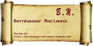 Bernhauser Marianna névjegykártya