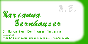 marianna bernhauser business card